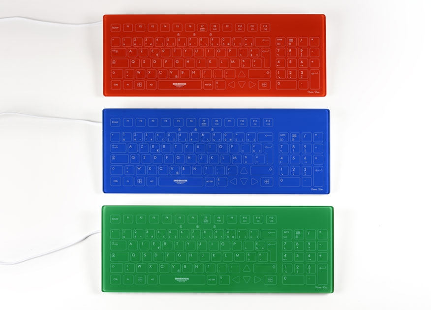 COLOR  AZERTY | Clavier tactile en verre